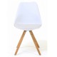 Lot de 2 Chaises Blanches Piétement Chêne KosyForm