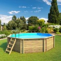 Holzschwimmbad tropisch 505 achteckige BWT myPOOL