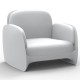 Fauteuil Vondom Lounge Pezzettina Blanc Mat