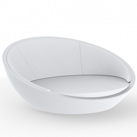 Ulm sofá cama Round Shell VONDOM White SILVERTEX 210x200xh97