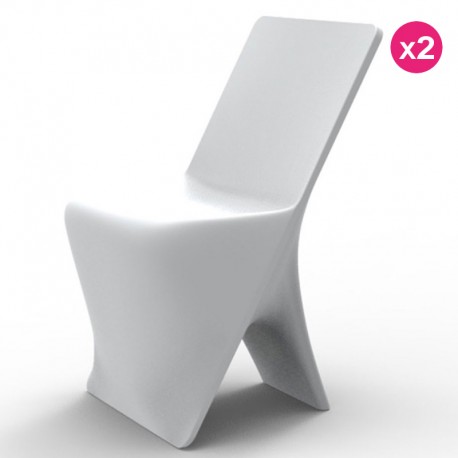 Lot de 2 Chaises Vondom Design Sloo Blanc