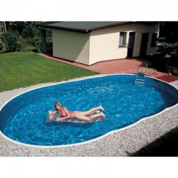 حمام سباحة بيضاوي أزورو لوكس PoolMarina قائما بذاته أو دفن 7.3x3.7x1.2