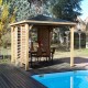 Chiosco giardino in legno Blueterm 12,32 m2 con 2 pareti Habrita