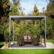 Lame orientabili bioclimatiche Pergola 11m2 e facciata Brise-Vue 3,6 m