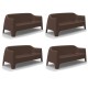 Ensemble de 4 Canapés de jardin Vondom Solid Sofa bronze