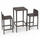 Set Mesa Spritz y 2 taburetes Vondom altura del asiento 66cm bronce