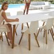 Tavolo Vondom Faz Wood Plateau 200x90 Bianco e Piedi Rovere Naturale