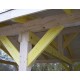 Carport em Pine Treated autoclave 15m2 com tampa de PVC Habrita