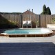 Piscina Legno Ubbink Azura 400x750 H130 Fodera Blu