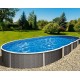 Schwimmbad Azuro Round Graphite-weiß 360x120