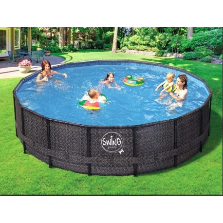 Altalena Piscina Elite Round Design rattan 427x107