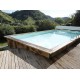 Piscina Legno Sunwater 550x300 H140cm Fodera Blu Ubbink