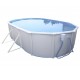 Piscina acima do solo TOI Mallorca oval 550x366 com kit completo Anthracite