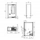 Estufa de pellets La Nordica Extraflame Luisella 5kW estrecha ventilada Burdeos