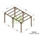 Freistehende Pergola aus Holz Fuengirola 500x300cm 15m2