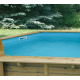 Pool Holz Ubbink Océa 430 H120cm Blau Liner