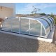 Mid-height pool enclosure Telescopic shelter Malta 8.36x5m ready to install