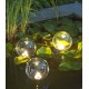 Set mit drei Ubbink MultiBright Float 3 LED transparenten und schwimmenden Kugeln