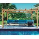 Valencia 4x4m 16m2 freistehende Pergola aus Massivholz