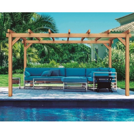 Valencia 4x4m 16m2 freestanding solid wood pergola