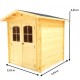 Garden Shed Loire Solid Wood 2x2m 4 m2 Habrita Log 28mm