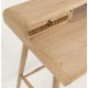 Table de Bureau bois de mindi et rotin 110x60 Ula VeryForma