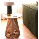 Natural teak wood side table Jet 50cm VeryForma