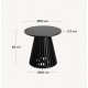 Table d'appoint en bois mindi noir Jet 50cm VeryForma