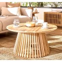 Mesa de Centro em Madeira de Teca Natural Jet 80cm VeryForma