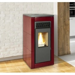 Ferlux Nerea 10 kW Pelletkachel Imperial Rood