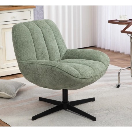 Fauteuil Ena tissu Vert Pivotant VeryForma