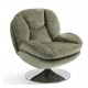 VeryForma Khaki Velvet Top Swivel Chair