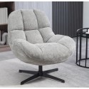 Fauteuil Pivotant Molo tissu gris VeryForma