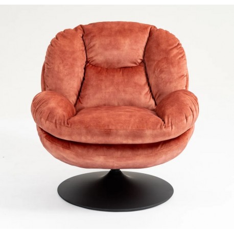 VeryForma Powder Pink Velvet Top Swivel Chair