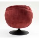 VeryForma Burgundy Red Velvet Top Swivel Chair