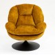 Swivel armchair Top velvet fabric Ochre VeryForma