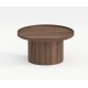 Round Coffee Table with Lasma VeryForma walnut wood veneer