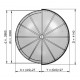 Sfero Abrilios Round Sliding Shelter 3,90m Transparent