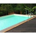 Piscine Bois Sunwater 550x300 H140cm Liner beige Ubbink