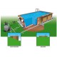 Piscina de Madeira Sunwater 550x300 H140cm Liner bege Ubbink